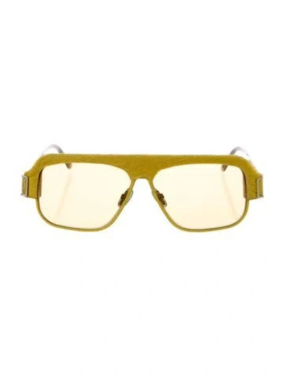 Pre-owned Marni Square Tinted Sunglasses In Yellow