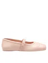 Marni Mary Jane Shoes In Leather With Embossed Bow In Pink