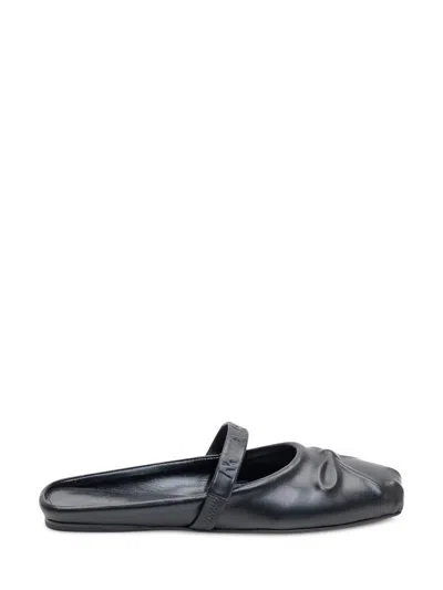 Marni Square Toe Sabots In Black