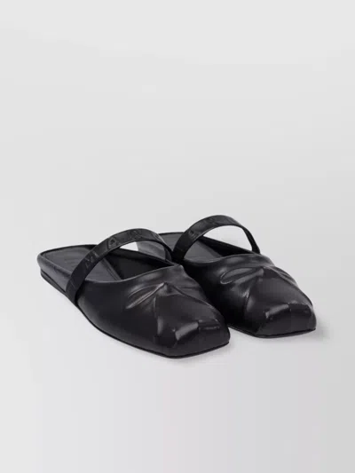 MARNI SQUARE TOE STRAPPY FLAT SOLE LOAFERS