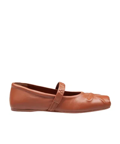 Marni Mary Jane Ballerina Shoes In Brown
