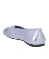 Marni Nappa Leather Seamless Little Bow Ballet Flat In Blue
