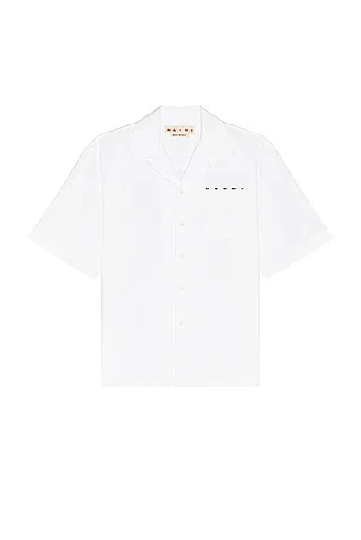 Marni S/s Shirt In Lily White.