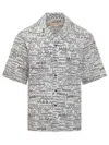 Marni Printed Collar Pocket Short Sleeve Shirt In White