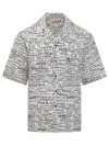 Marni Printed Collar Pocket Short Sleeve Shirt In White