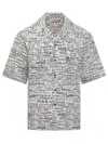 Marni Printed Collar Pocket Short Sleeve Shirt In White