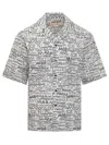 Marni Printed Collar Pocket Short Sleeve Shirt In White