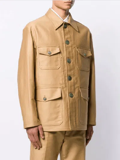 Pre-owned Marni Ss20  Boxy Fit Military Jacket 50 In Sand