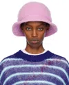 Marni Ssense Exclusive Pink Furry Bucket Hat In 00c22 Mauve