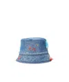 MARNI STAR-EMBROIDERED DENIM BUCKET HAT