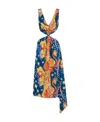 Marni X No Vacancy Inn Sleeveless Cutout Asymmetric Midi Dress In Blue