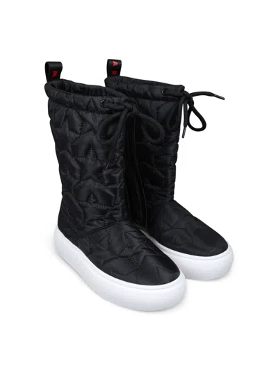Marni Kids' Star Quilted Boots In Black
