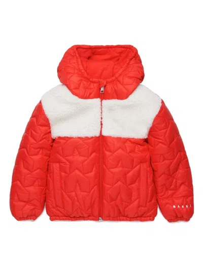 Marni Babies' Star-quilted Padded Jacket In Red