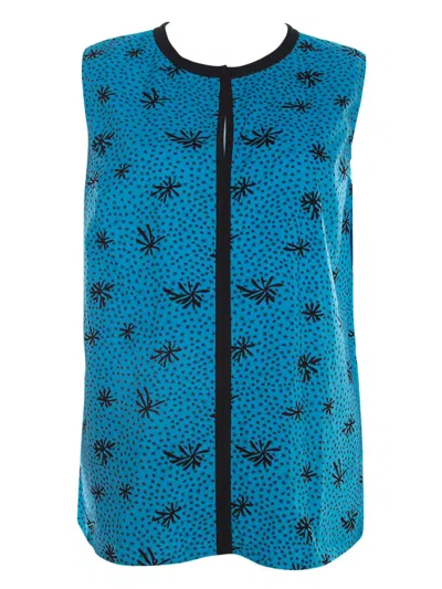 Pre-owned Marni Star-print Sleeveless Tank Top In Blue