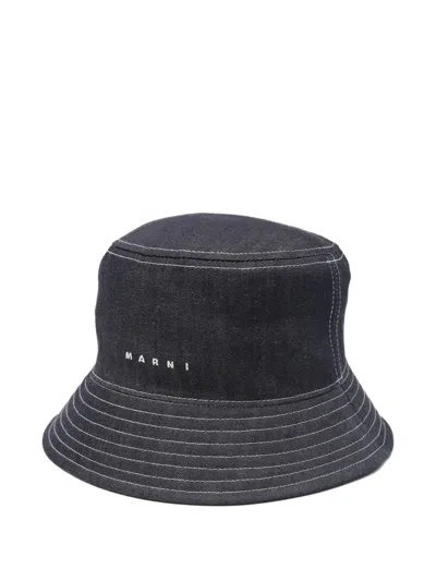 Marni Babies' Stitched Bucket Hat In Black