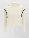 Marni Stitched Detail Cropped Cardigan In White