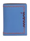 Marni Stitched-detail Leather Wallet In Blue