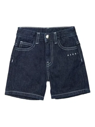 Marni Babies' Stitching-detail Shorts In Blue