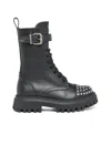 Marni Combat Boots With Studs On The Toe In Black