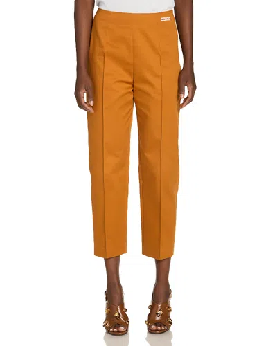 Marni Straight Ankle Pants In Brown