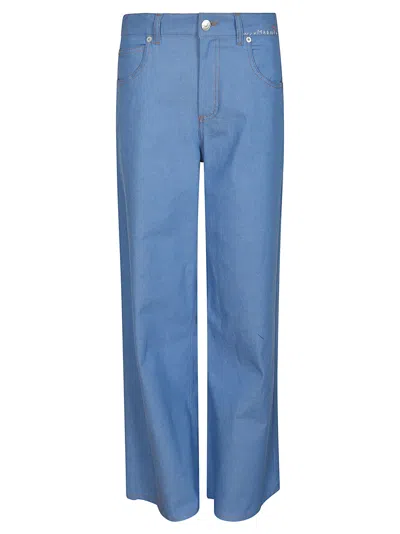 Marni Straight Buttoned Jeans In Blue