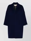 Marni Straight Hem Wool And Mohair Blend Coat In Blue