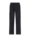 Marni Straight Trousers Elastic Waistband Side Cargo In Black