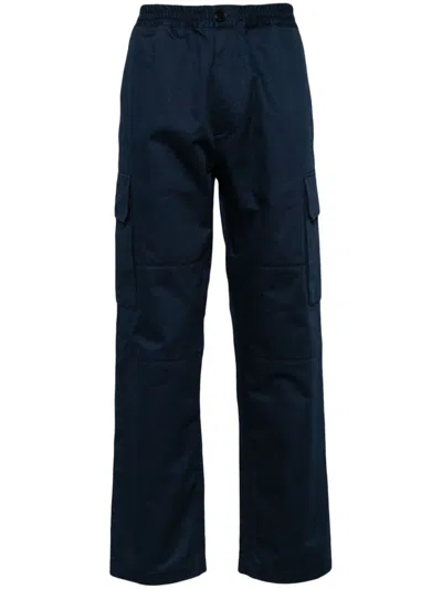 Marni Straight-leg Cotton Cargo Trousers In 00b99 Blublack