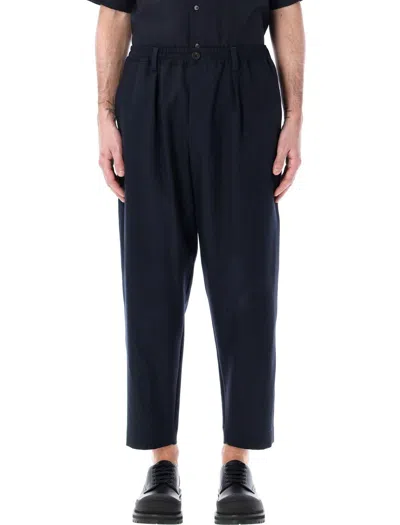 Marni Straight-leg Cropped Trousers In Blue