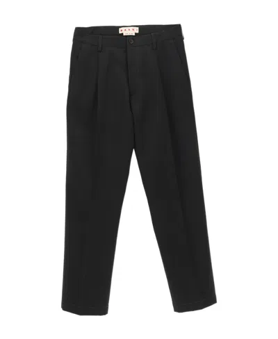 Marni Straight-leg Cut Chino Trousers In Black