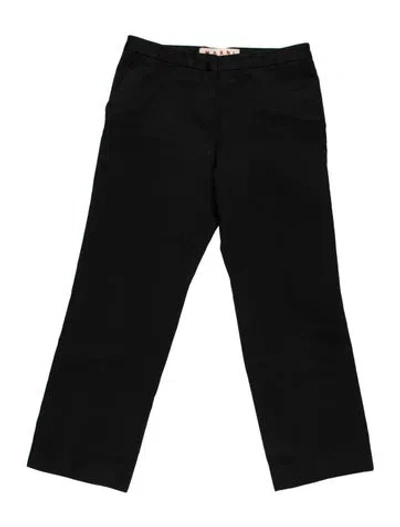 Pre-owned Marni Straight Leg Pants In Black