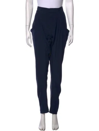 Pre-owned Marni Straight Leg Pants In Blue