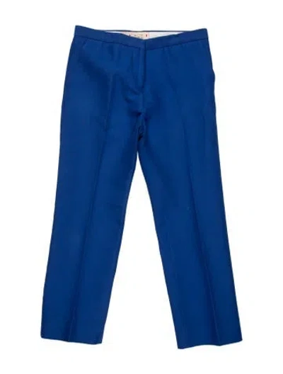 Pre-owned Marni Straight Leg Pants In Blue