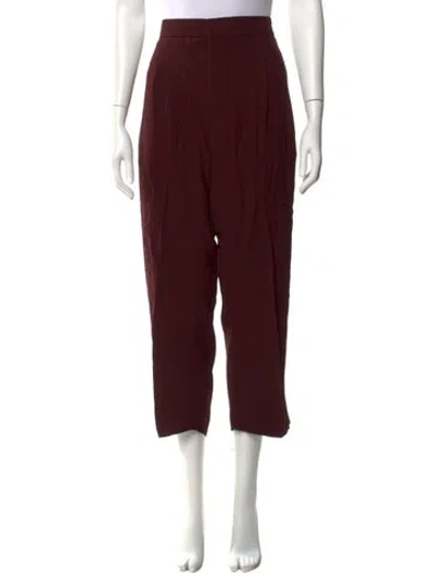 Pre-owned Marni Straight Leg Pants In Burgundy
