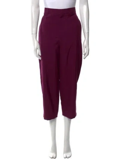 Pre-owned Marni Straight Leg Pants In Purple