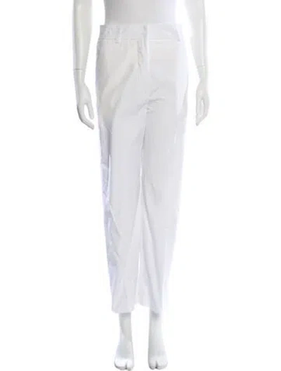 Pre-owned Marni Straight Leg Pants In White
