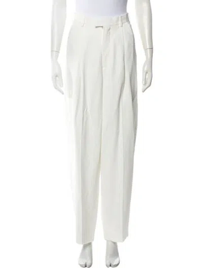 Pre-owned Marni Straight Leg Pants In White
