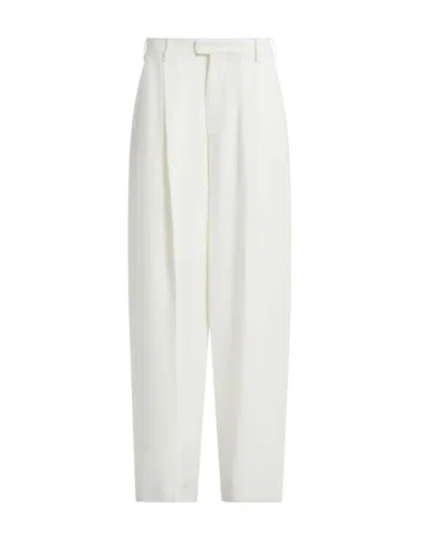 Marni Straight-leg Pleated Trousers In White