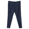 Marni Straight Leg Trousers In Blue Wool In Blue