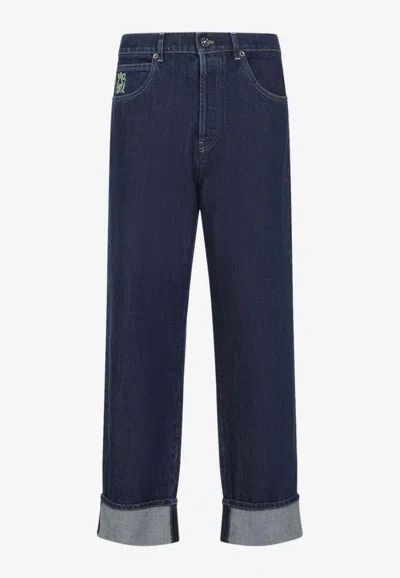 Marni Straight-leg Turn-up Jeans In Blue