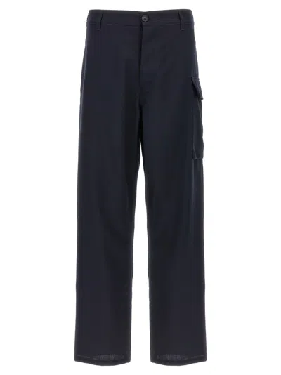 Marni Straight-leg Virgin Wool Cargo Pants In Blue
