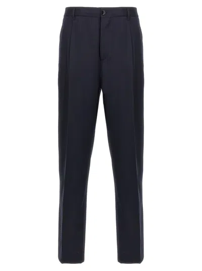 Marni Straight Leg Virgin Wool Trousers In Black