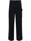 Marni Straight-leg Wool Trousers In Black