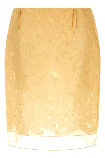 Marni Straight Skirt With Floral Pattern In Gelb