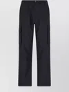 Marni Straight Trousers Elastic Waistband Side Cargo In Black