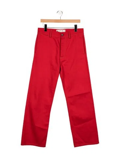 Pre-owned Marni Straight-leg Jeans In Red
