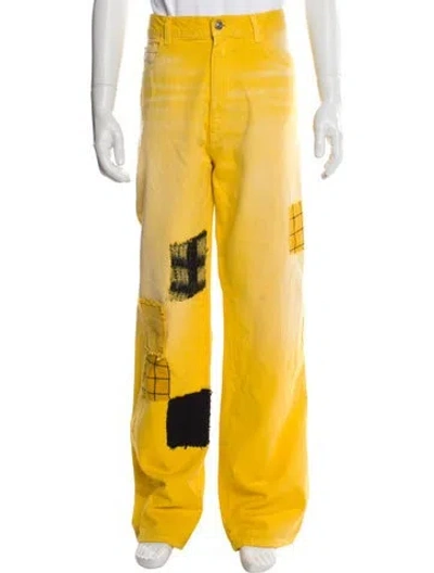 Pre-owned Marni Straight-leg Jeans W/ Tags In Yellow
