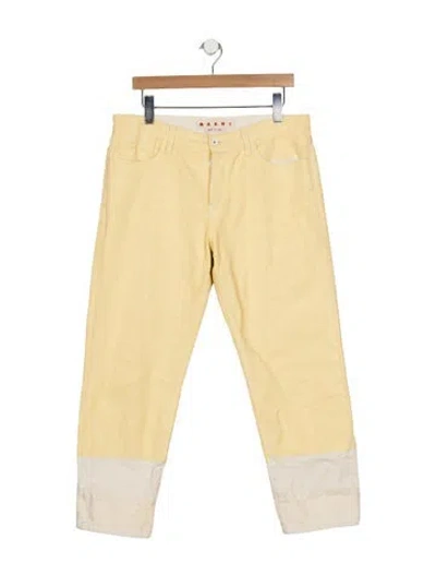 Pre-owned Marni Straight-leg Jeans In Yellow