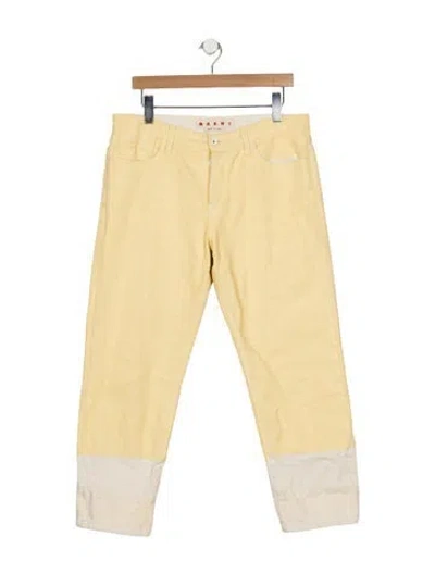 Pre-owned Marni Straight-leg Jeans In Yellow