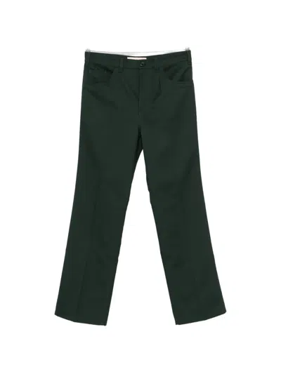 Marni Straight-leg Trousers In Green